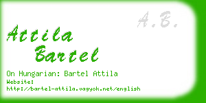 attila bartel business card